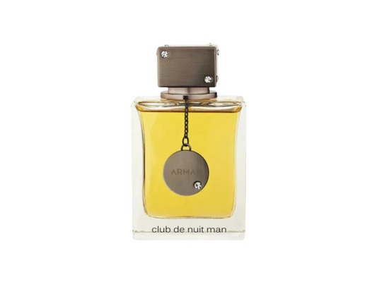 Perfume bottle labeled 'Armaf Club de Nuit Man' on a white background