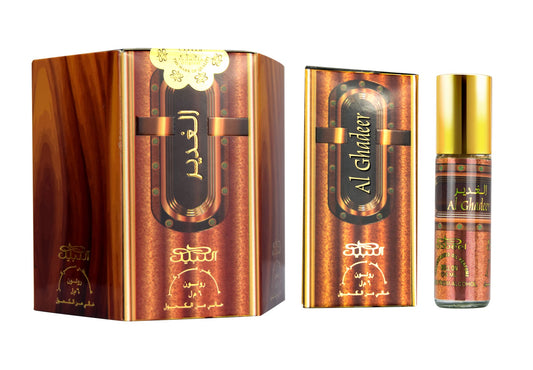 Nabeel Attar Al Ghadeer 6mL Roll On perfume oil with box. Amani Manor