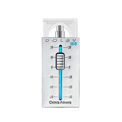 Dolby Ice perfume bottle with packaging on a white background