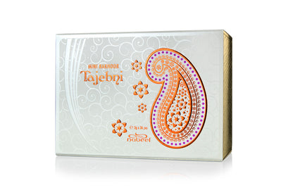 Tajebini product packaging with decorative design on a white background