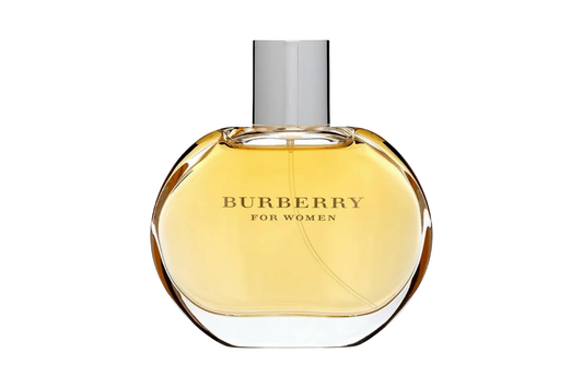 Burberry perfume bottle for women on a white background