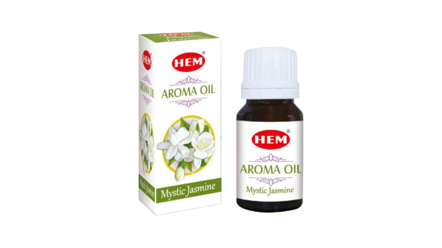 HEM Jasmine Aroma Oil bottle and packaging on a white background