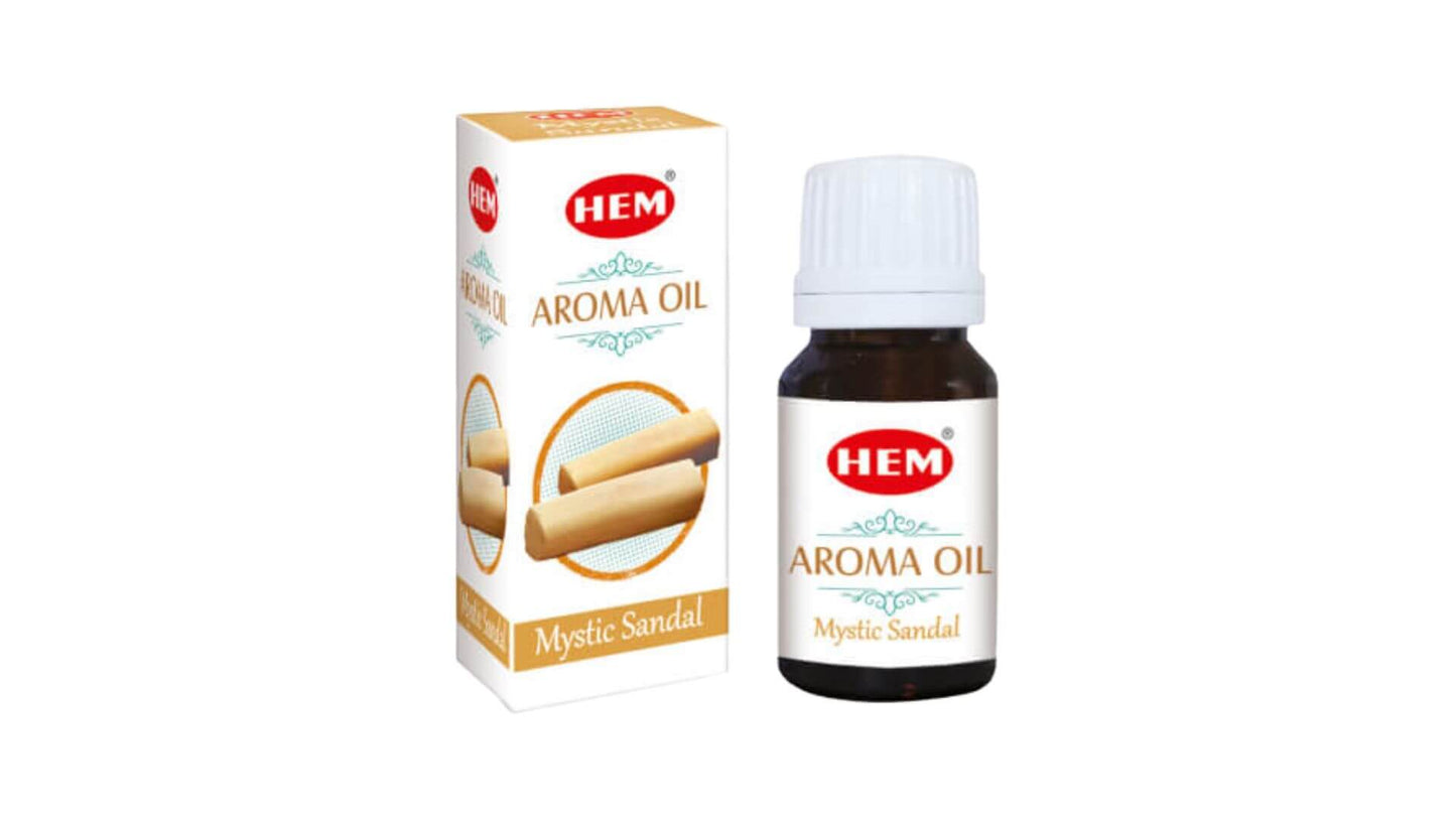 HEM Aroma Oil packaging and bottle on a white background