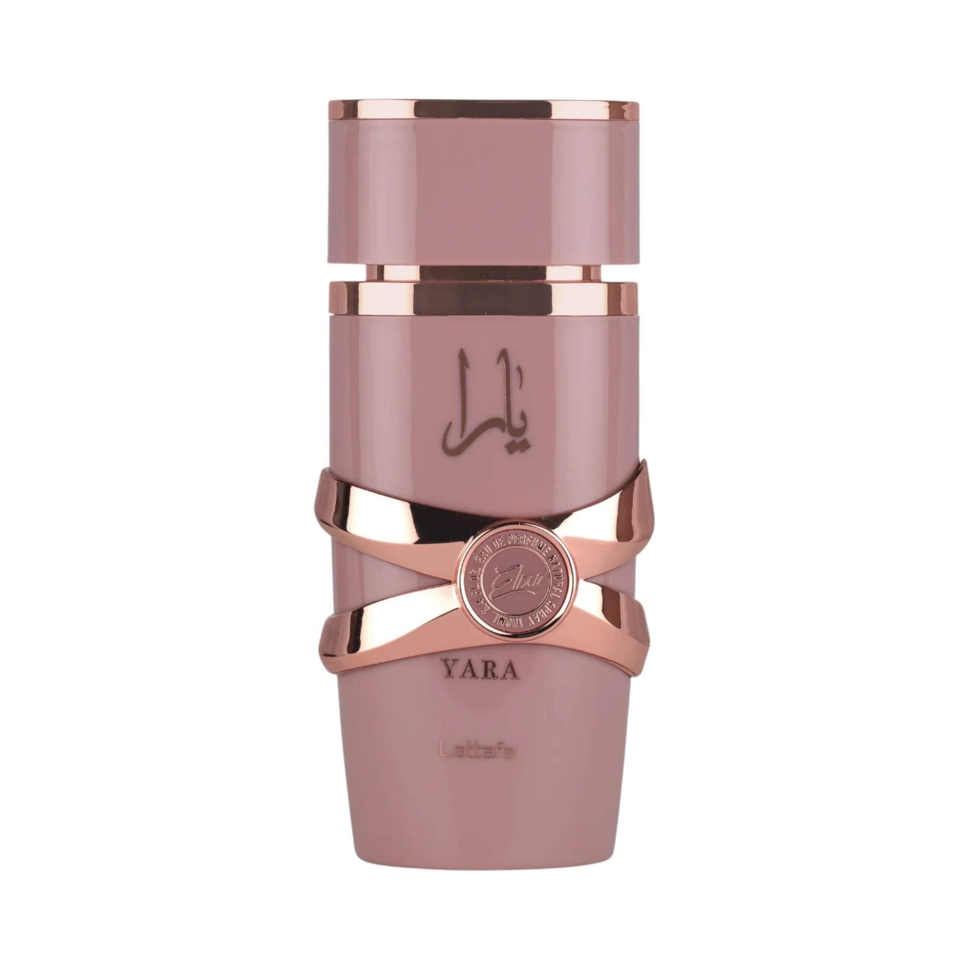 Lattafa Yara Elixir perfume bottle on a white background. Amani Manor