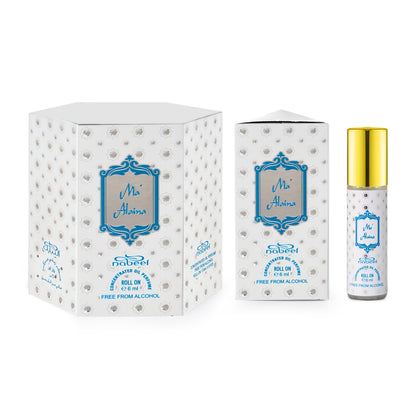Nabeel attar Ma'Alaina 6mL roll on fragrance oil with packaging. Amani Manor