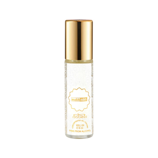 Nabeel attar Makh Mikh 6mL roll on oil bottle. Amani Manor