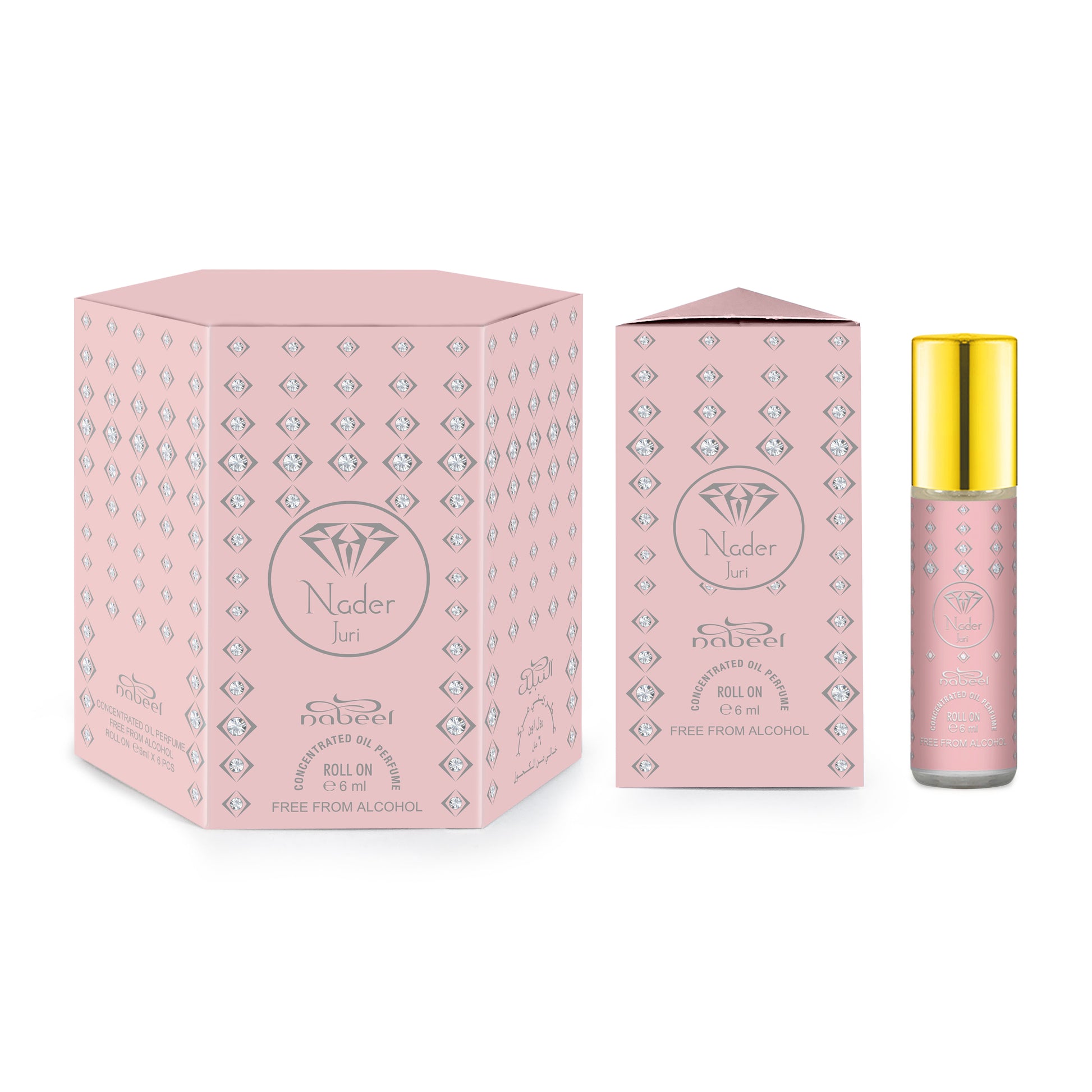 Nabeel attar Nader Juri 6mL roll on perfume oil with packaging. Amani Manor