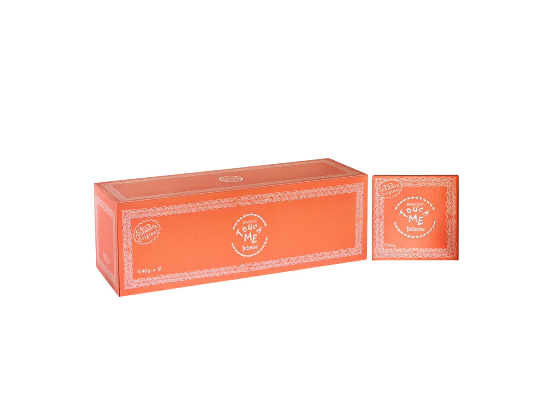 Orange box with Nabeel logo on a white background