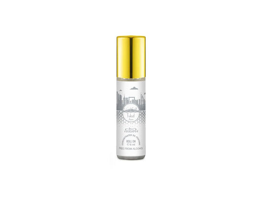 Nabeel Fulad Azm 6mL roll on attar oil bottle. Amani Manor