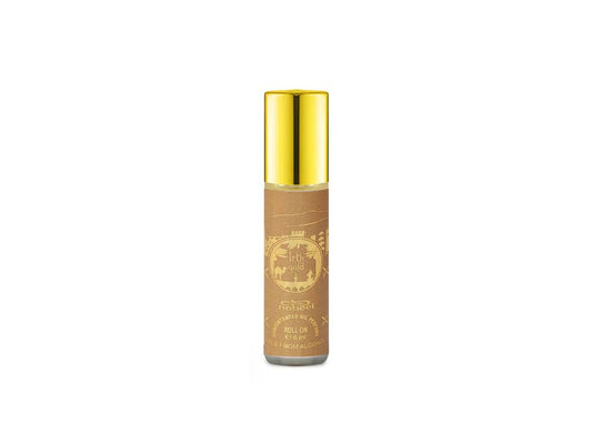 Nabeel attar Irth Gold 6mL roll on perfume oil bottle. Amani Manor