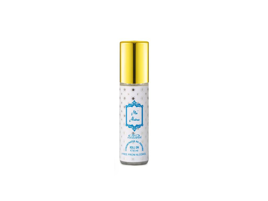 Nabeel attar Ma'Alaina 6mL roll on perfume oil bottle. Amani Manor