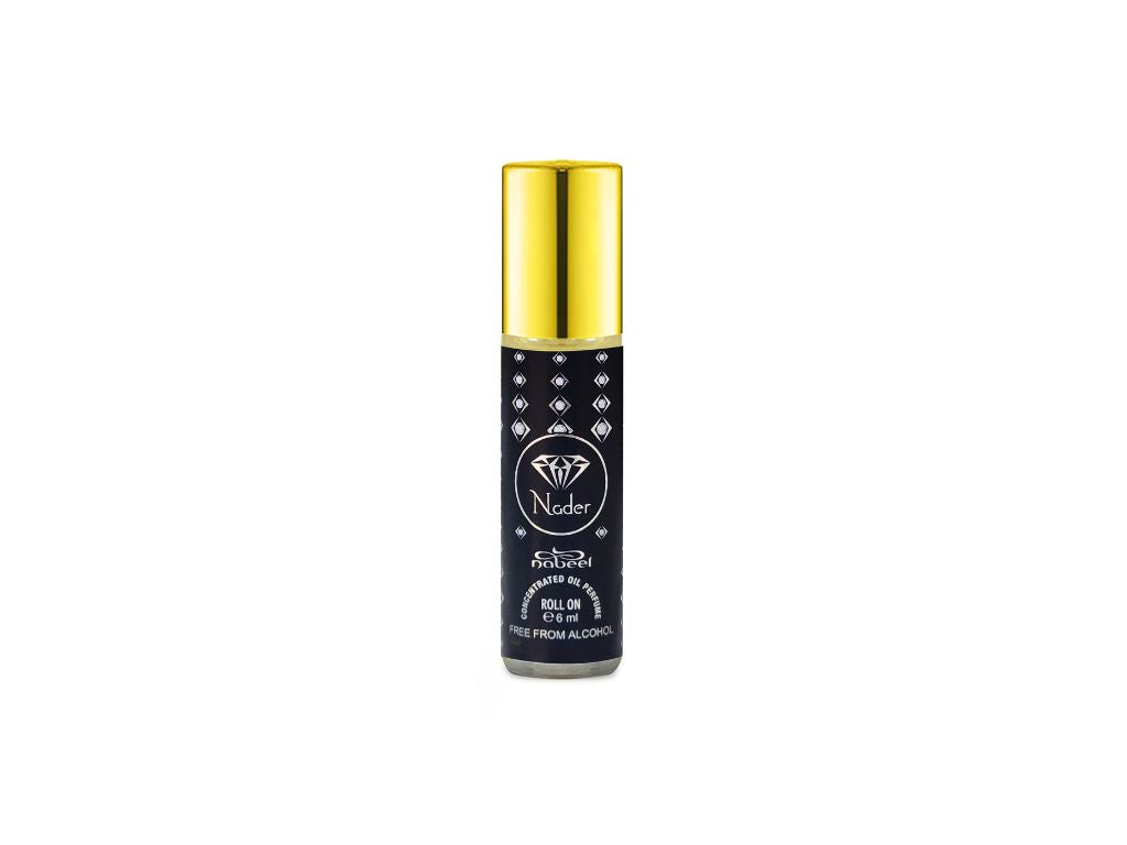 Nabeel attar Nader 6mL roll on perfume oil bottle. Amani Manor